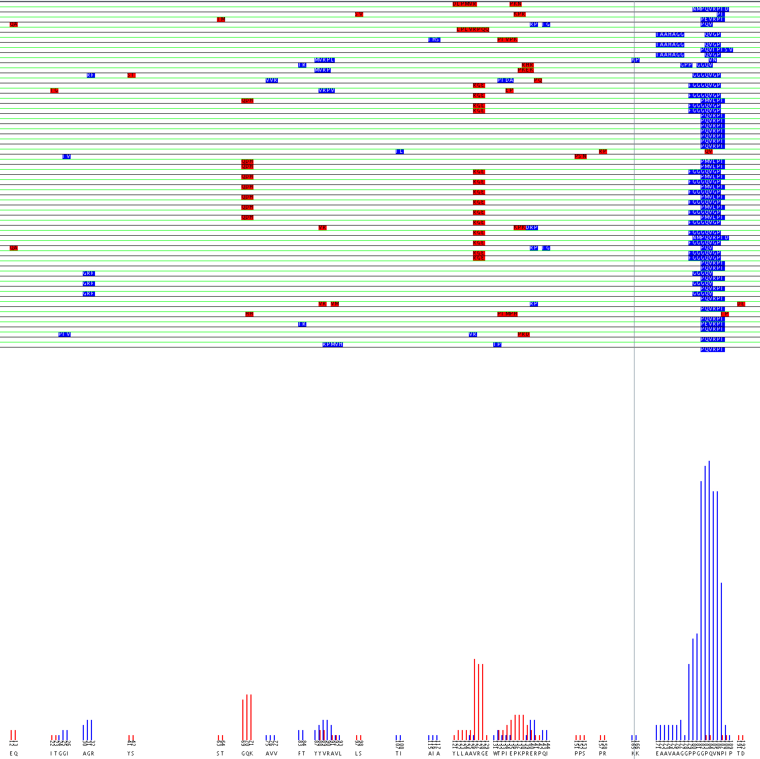 Alignment of Flavocytochome b 558 44.1 epitope using the aligment filter
